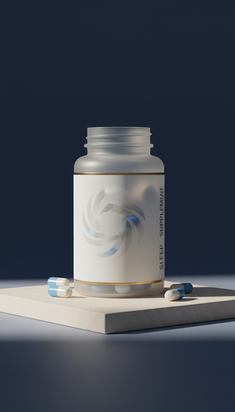 Sleep Supplement Frosted Glass Bottle